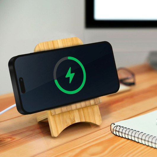 Feature Bamboo Wireless Charging Stands